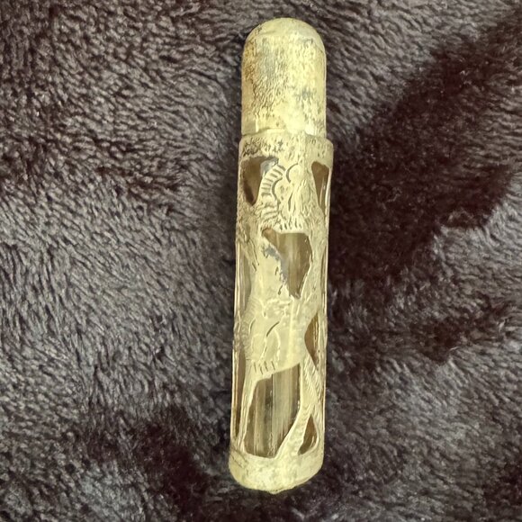 Rare Vintage 925 Sterling Silver And Glass Mini Perfume Bottle Mexico - Picture 6 of 9